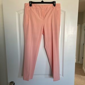 Pink ankle cropped dress pants, size 8